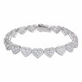 Moissanite Heart Bracelet