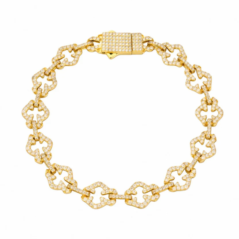 Moissanite Cross Bracelet