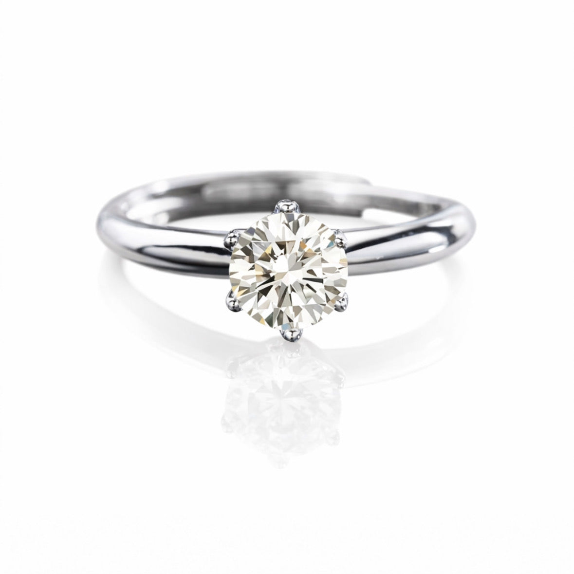 Moissanite Stud Ring